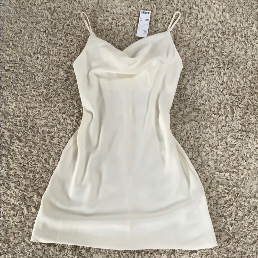 Urban outfitters cream satin dress